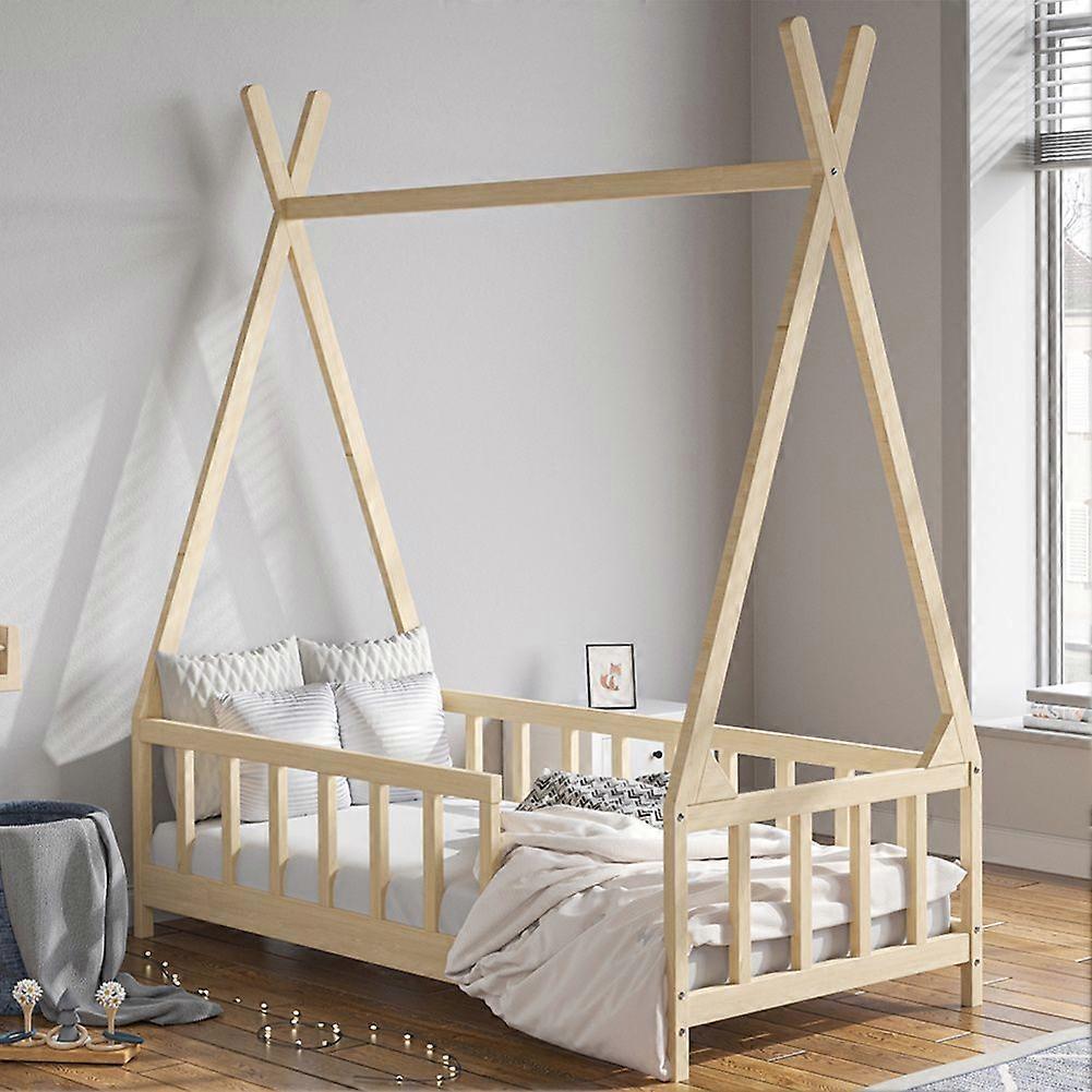 Solid Wood House Bed Kids Toddler Bed Frame