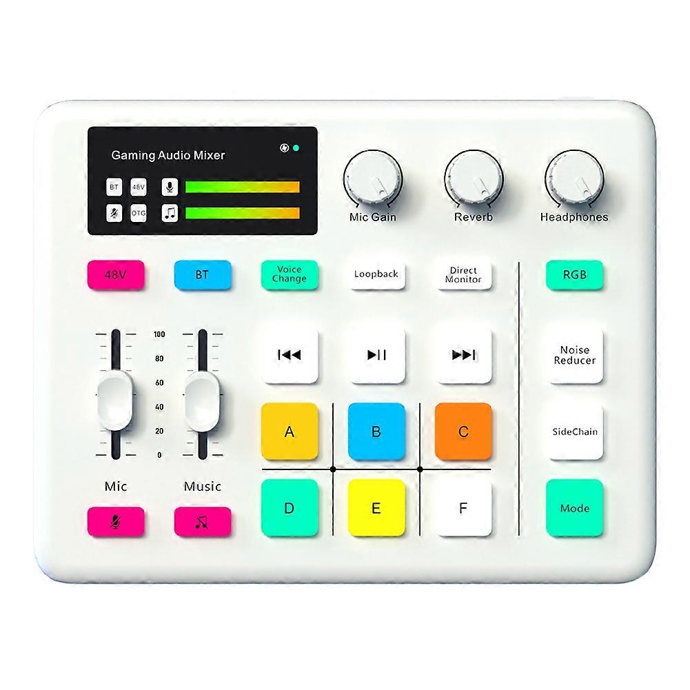 Audio Mixer G1 Tuner Gaming Computer Sound Card RGB Lighting Computer Mobile Phone Live Broadcast Recording Universal B