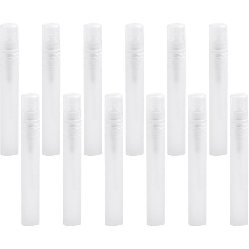 12Pcs Clear Mini Spray Bottles For Travel Home Use With White Compact Shape Leak-proof Control