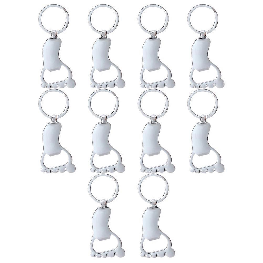 Foot Shaped Keychains Bottle 10pcs Set Unique Home Accessory for Lovers Convenient Keyring for Parties and Travel