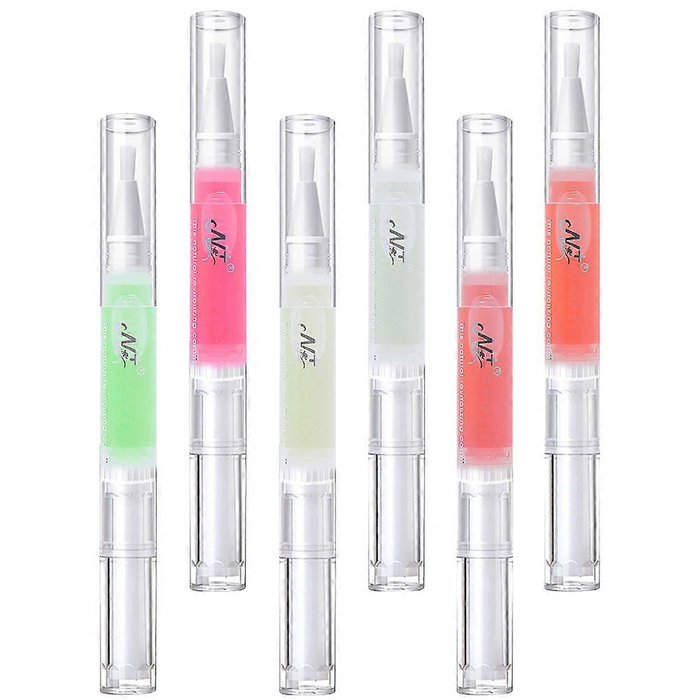 Nail Care Tools 6Pcs Nail Nourishing Pens Manicure Brush For Gift Giving Assorted Color Prevent Rough Skin
