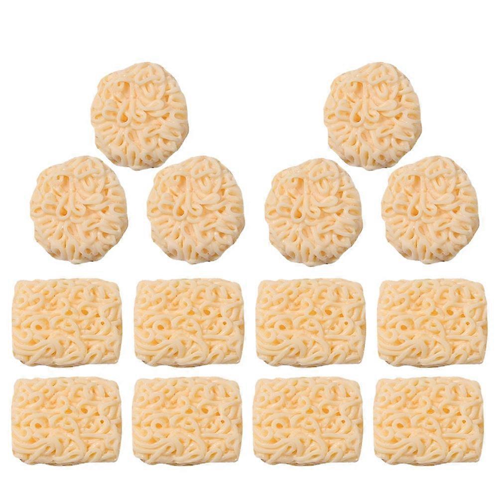 24pcs Mini Instant Noodle Model Food Props for Dollhouse Decor – Realistic Pretend Food Accessories in Round and Square Styles