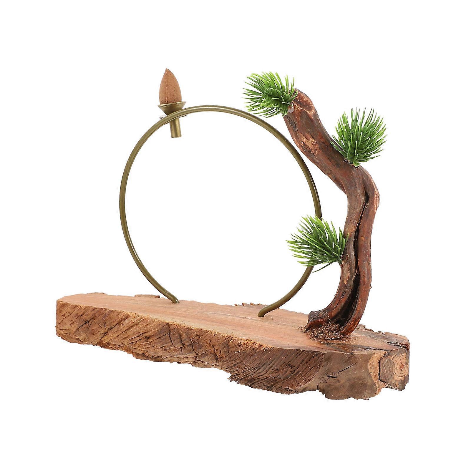 Table Creative Root Desktop Ornament Multi Colored Wood For Desk Decor 1Pcs