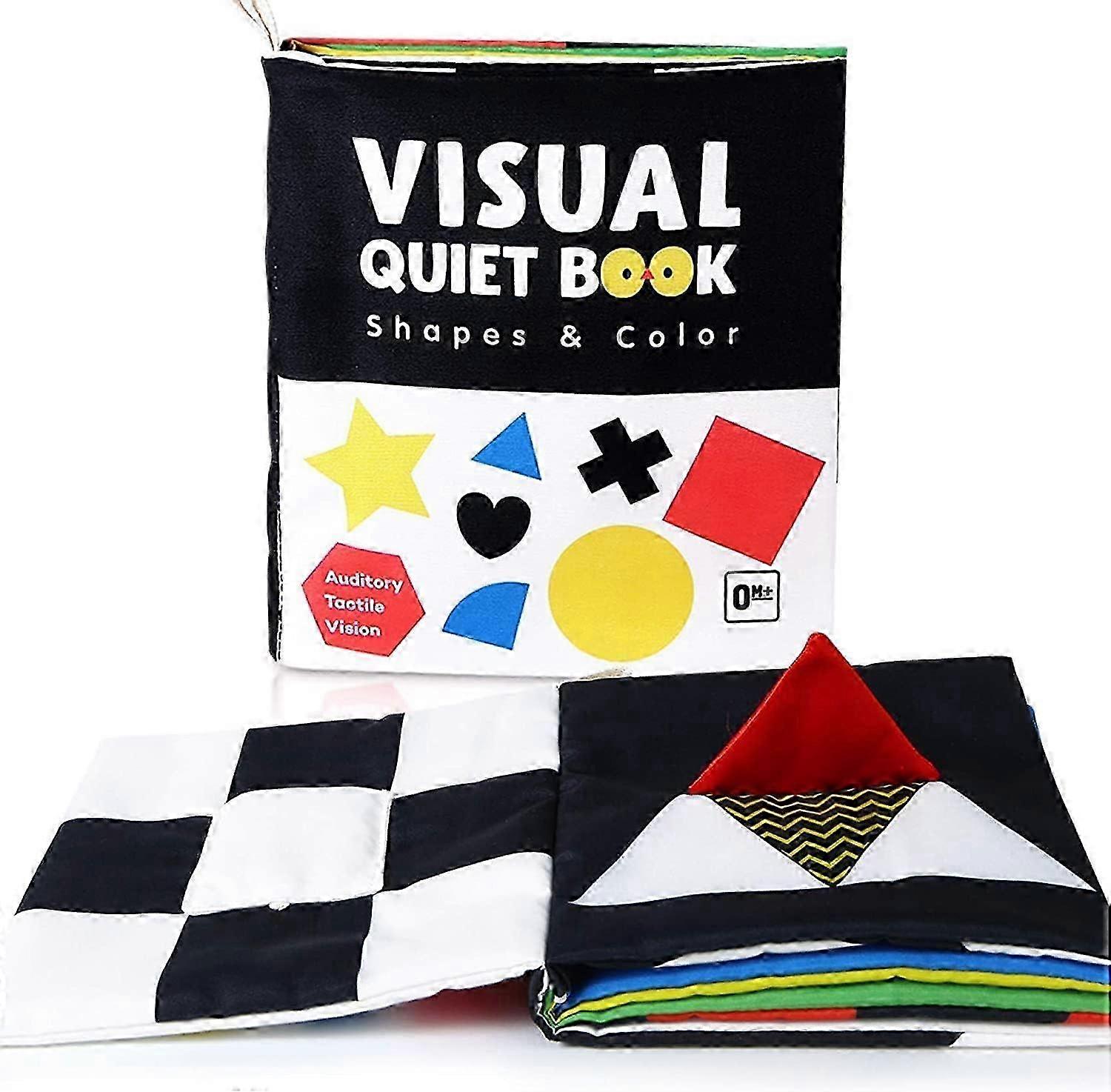 2025 High Contrast Soft Books for 0-12 Month Infants, Cloth Books with Black and White Images for Visual Stimulation, Promote Motor Skills and Sensory