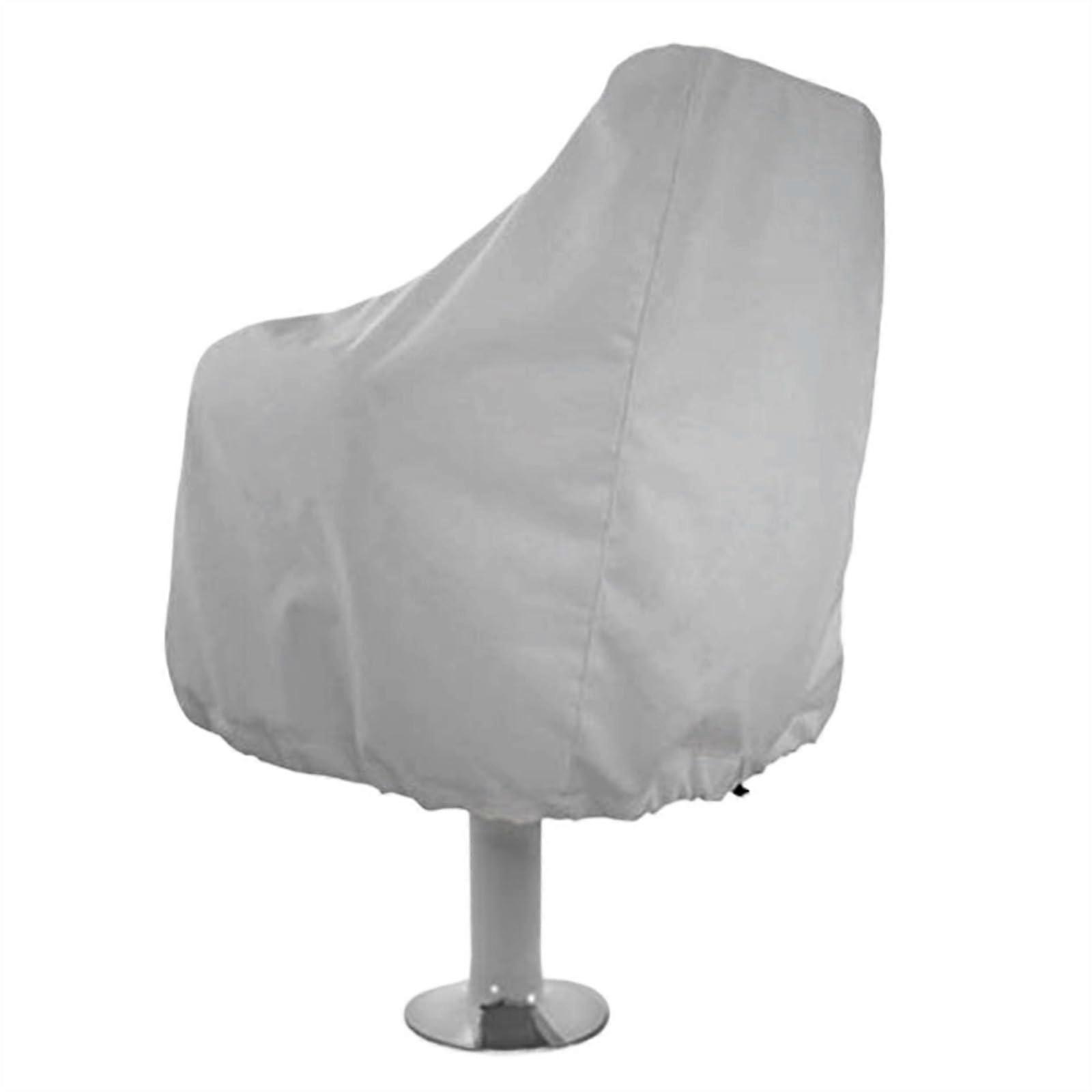 Boat Cover Support Sitzbezug für Kapitän mit elastischem Verschluss, UV-beständig und wasserdicht, Silber Bootschutz