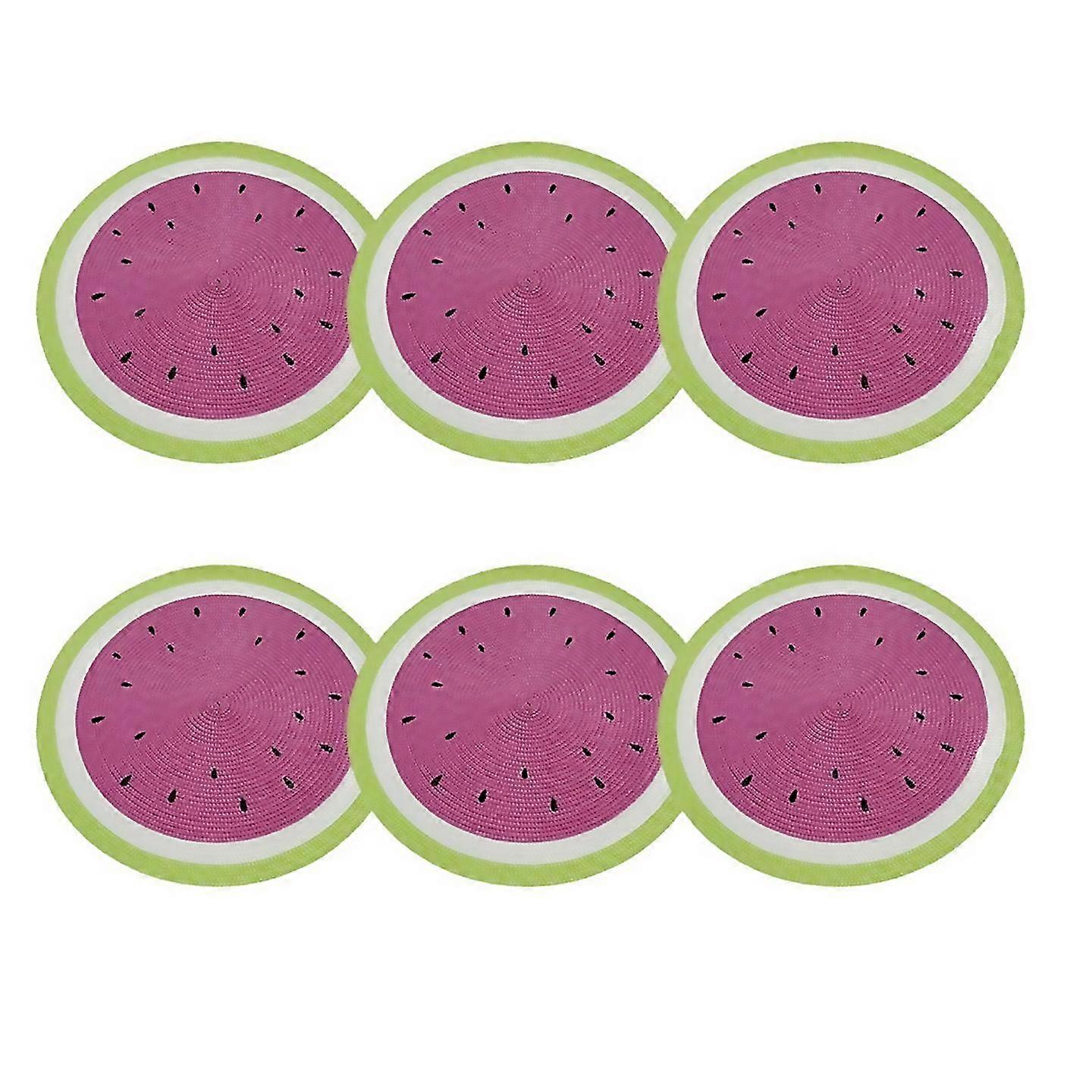 For round placemats fruit pattern table mats nonslip washable kitchen table dinner barbecue thanksgi