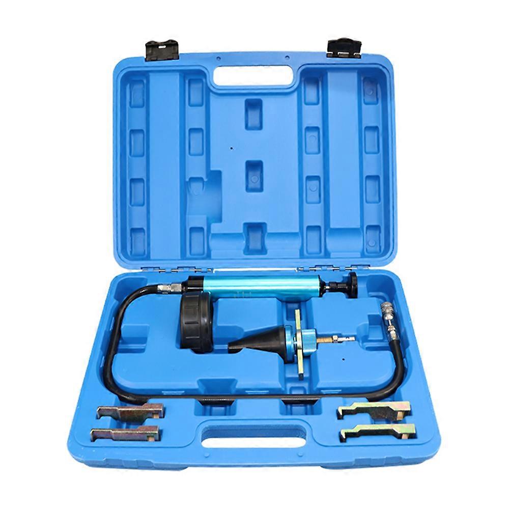 Universal Radiator Pressure Test Kit with Hand Pump and Adapter for Cooling System Diagnostic Tool Blue