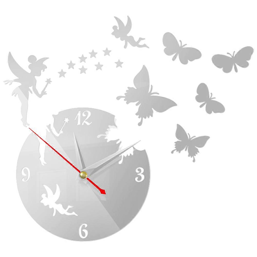 DIY Wall Clock Wall Hanging Decals Murals 3D Patterns Wallpaper Acrylic Sticker Digital Mirror Wall Clock