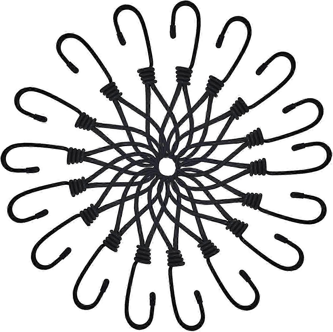 30 Pieces Bungee Cords with Hooks, 16cm Rubber Bands, Bungee Bands for Fixing Tarp, Camping, Tent, Pavilion