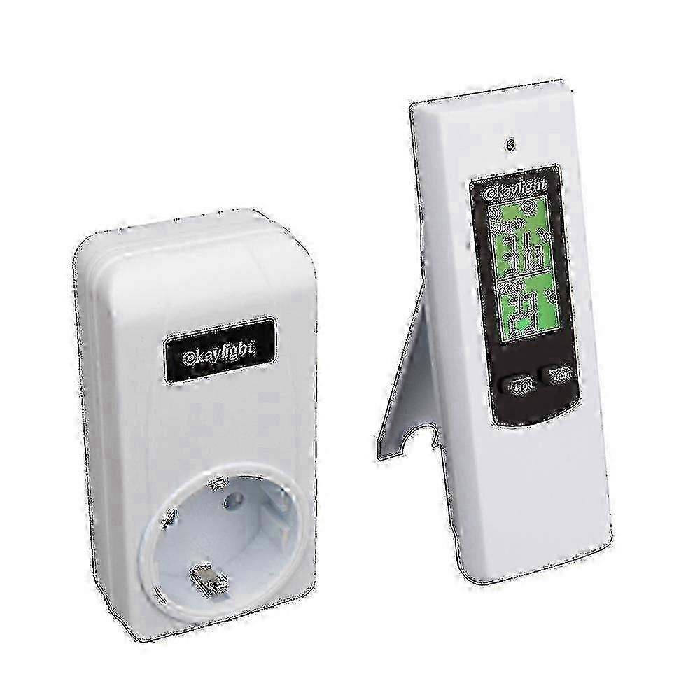 Wireless Room Thermostat Socket with Remote Control for Electric Radiator and Mobile Air Conditioner