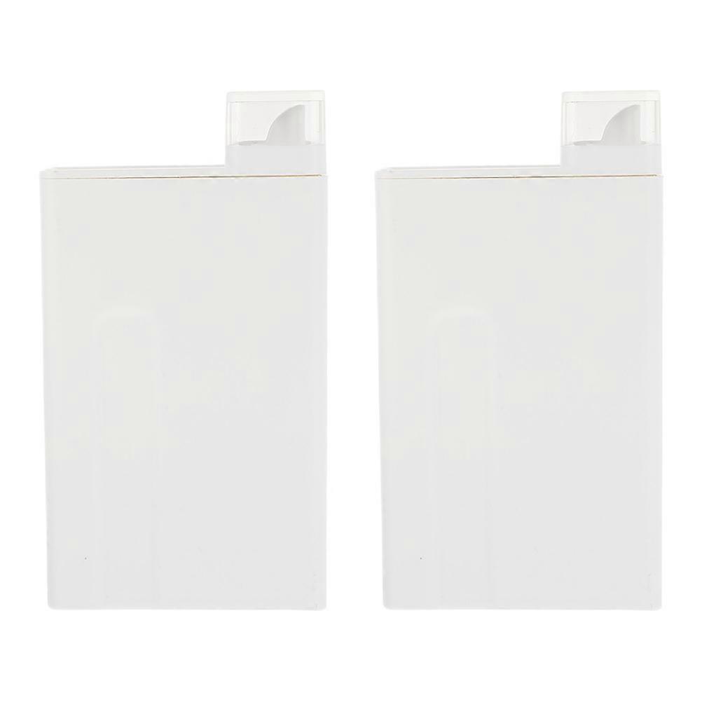 Lotion Storage Sub Bottles Oval Shape for Travel White Plastic Multipurpose Leak-Proof Container 2Pcs