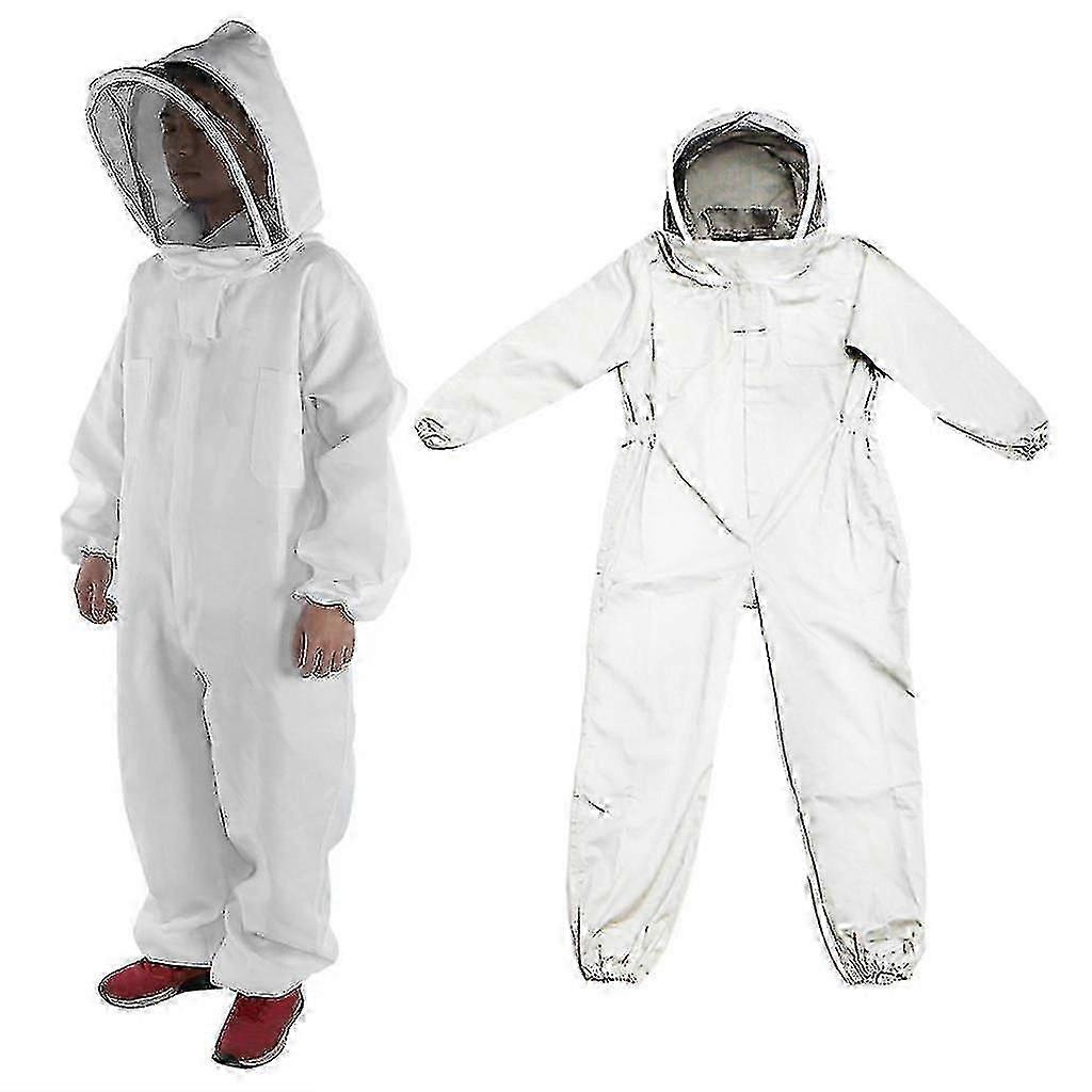 Professional Full Body Beekeeper Suit with Hooded Design for Bee Hive Management and Protective Beekeeping