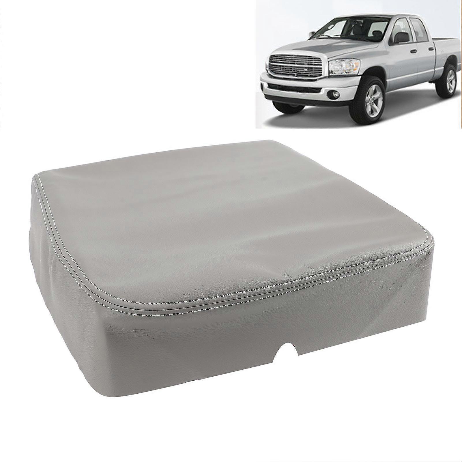 Gray Microfiber PU Leather Car Center Console Armrest Cover