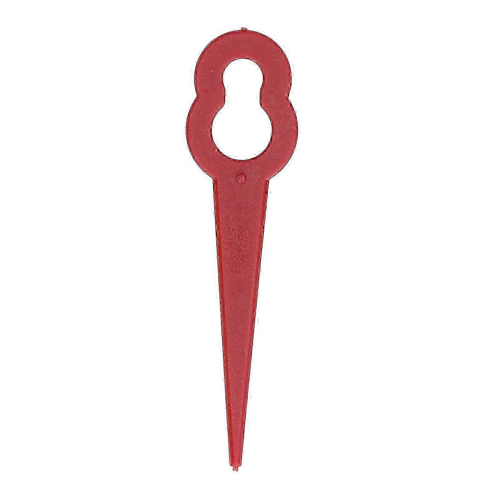 100-Piece Set of Red Plastic Replacement Cutter Blades for Grass Trimmers.