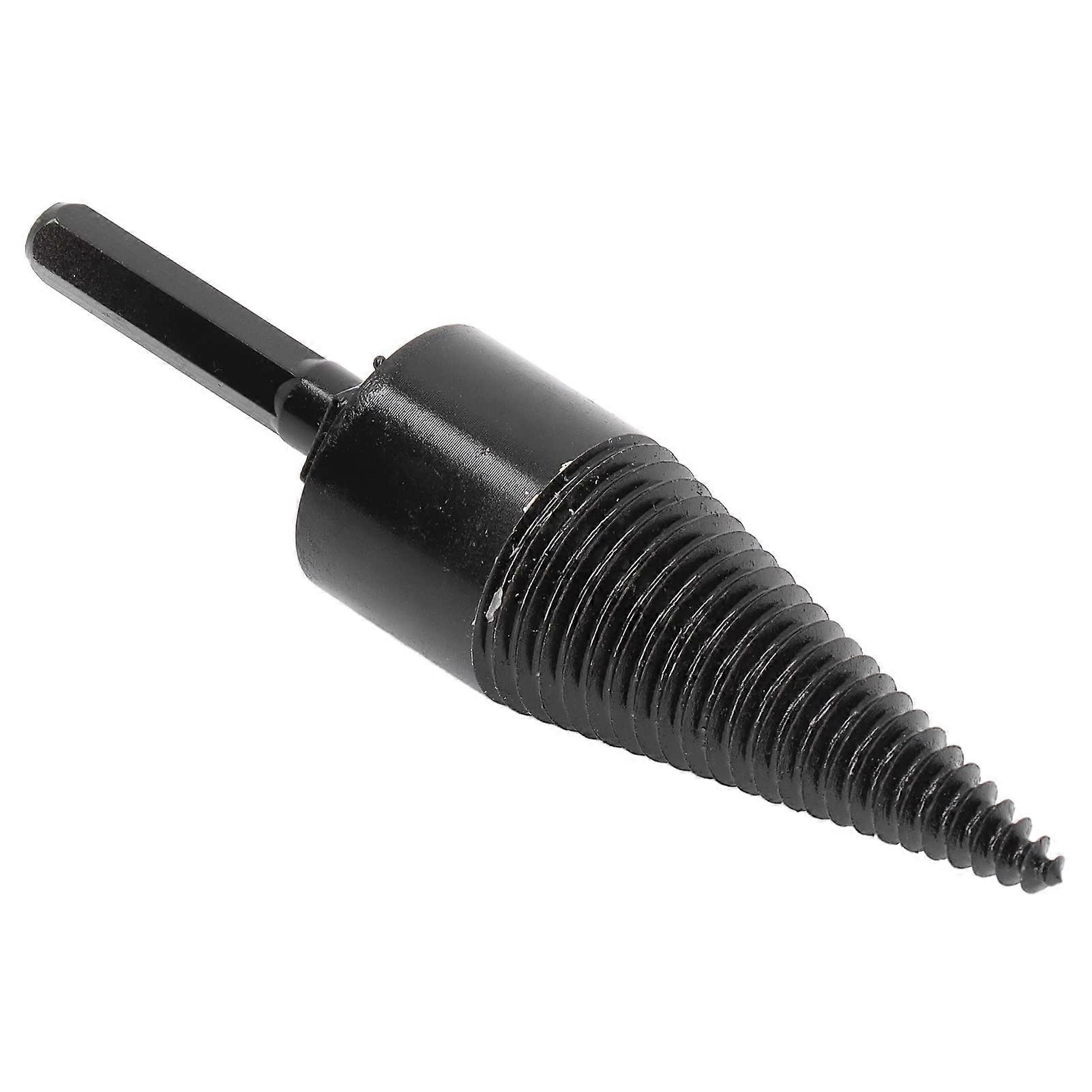 Wood Splitter Drill Bit, Carbon Steel Hex Shank Firewood Log Splitter Tool, 3-Inch Cone Wood Splitting Bit