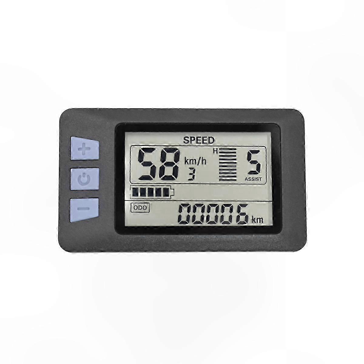 LCD Display Panel for Electric Bikes & Scooters, 48V-60V Compatible Meter with 5PIN Connection