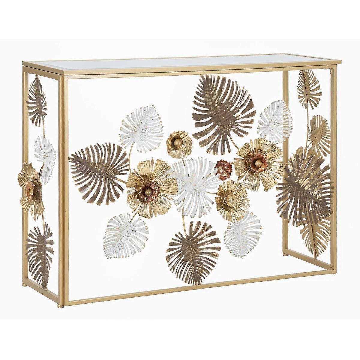 Table Console Industrielle 47 Pouces - Plateau Marron Rustique, Pied Papillon Métal Noir - Pour Entrée, Salon