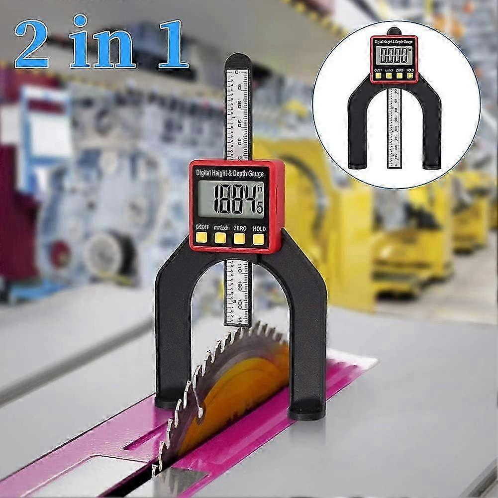 Digital 80mm Depth Gauge Woodworking 2 in 1 Height Measurement Tool for Setting Rebates Grooves Woodworking Measuring Tools 2025