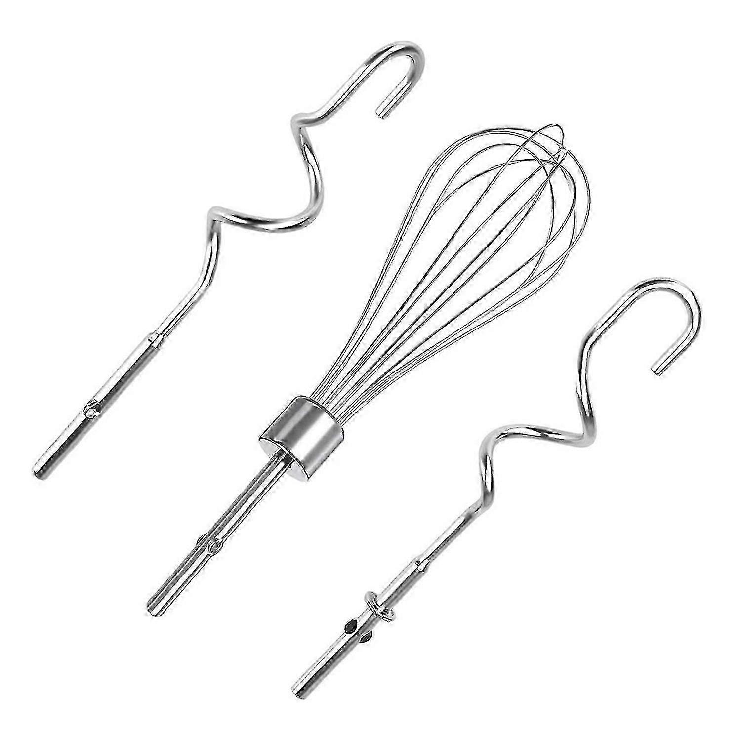 3Pcs for Kitchenaid Whisk Attachment, Replacement Beaters of Dough Hook and Whisk for KitchenAid & H