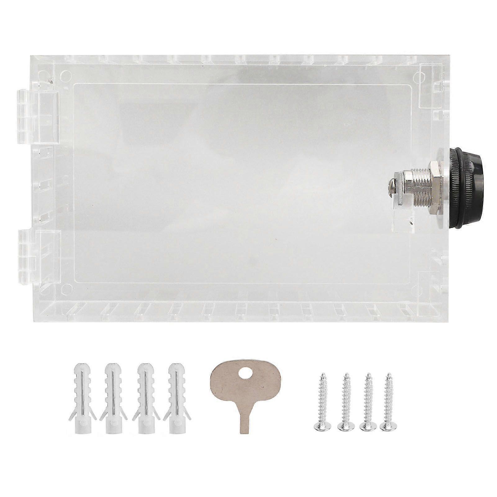 Thermostat Lock Box Universal Large Transparent Thermostat Protective Guard for Thermostat On Wall Coded Lock