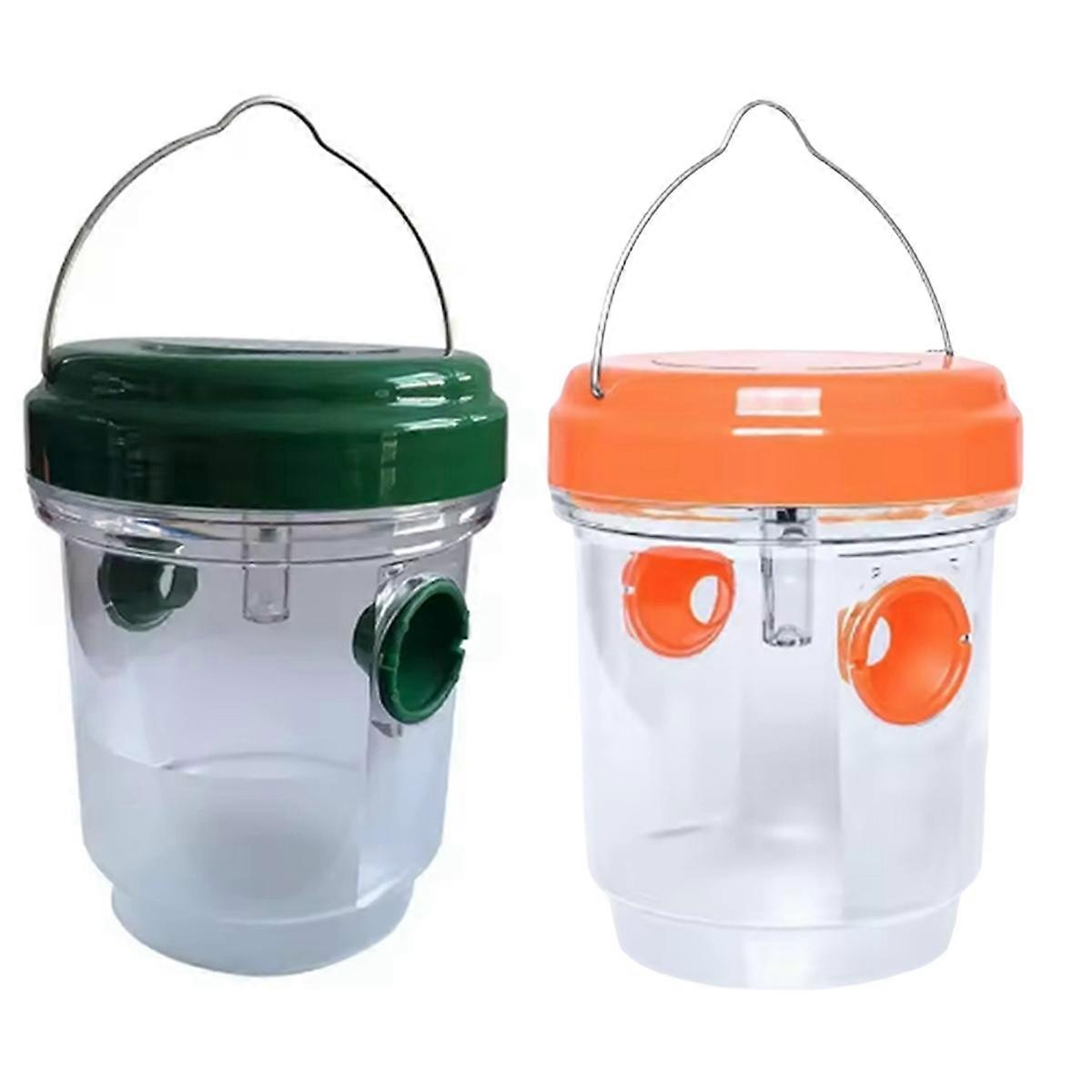 2pc Solar Wasp Traps Hanging Trap Reusable Bee Trap Catcher for Hornets Flying Insects