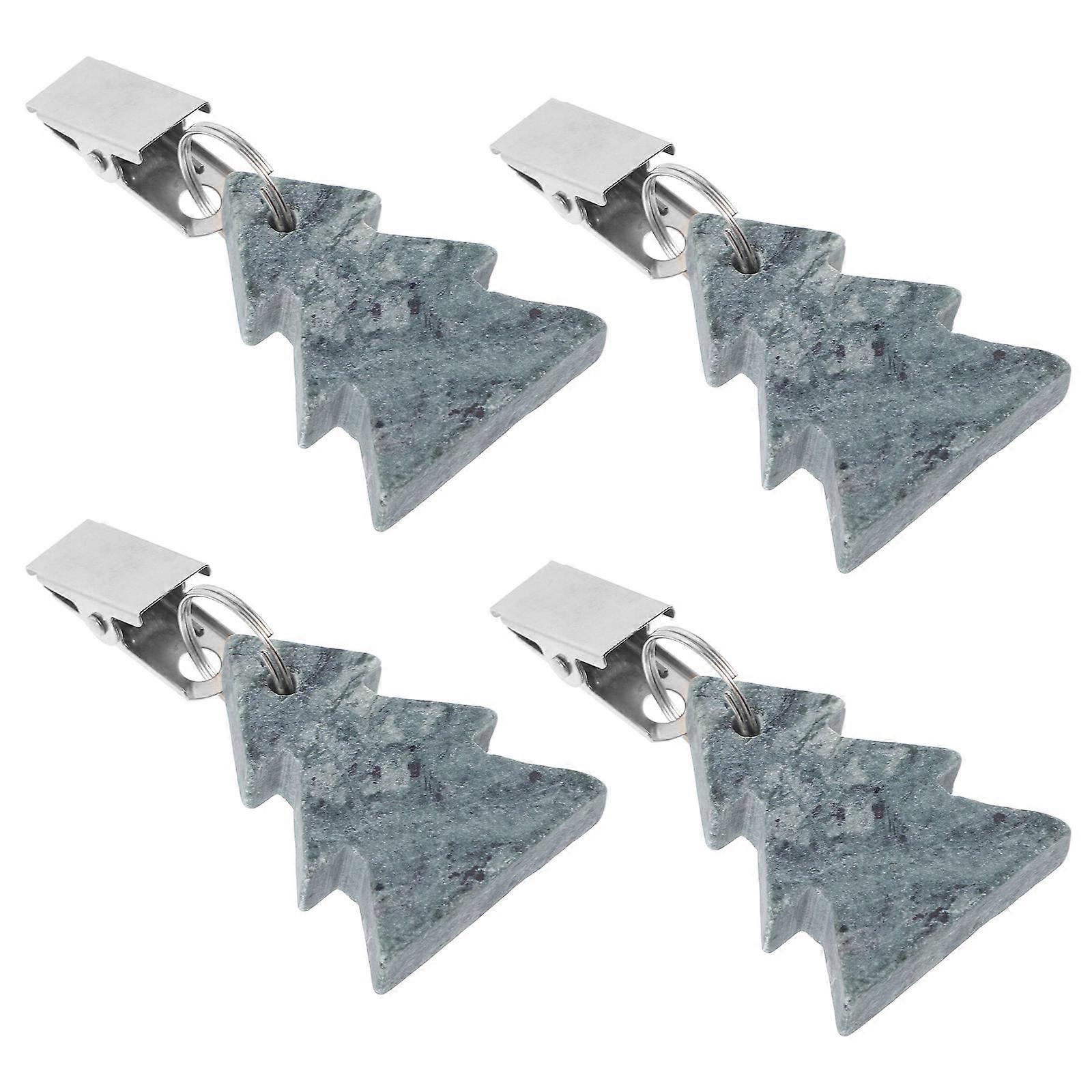 Picnic Table Clips Xmas Tree Shape Tablecloth Clip for 8Pcs