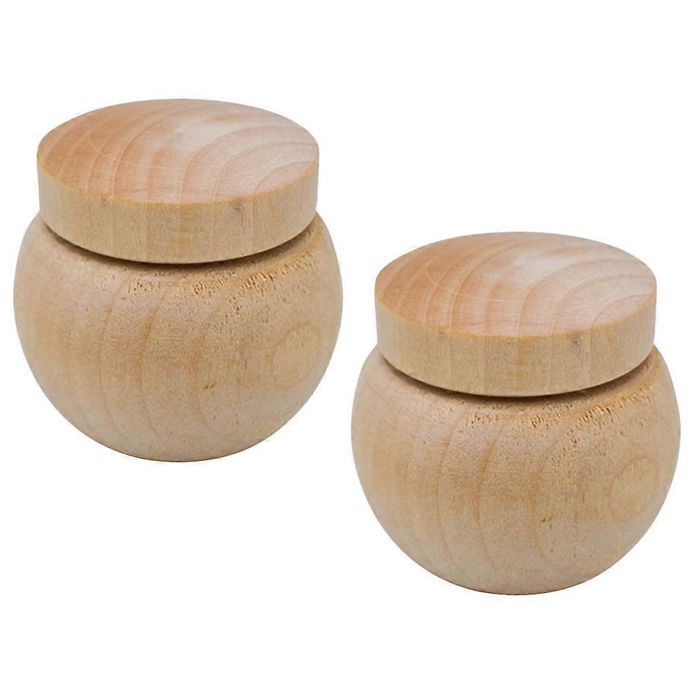 Parrot Food Container Hand Feeding Parrots Light Yellow Wood Feeding 2Pack