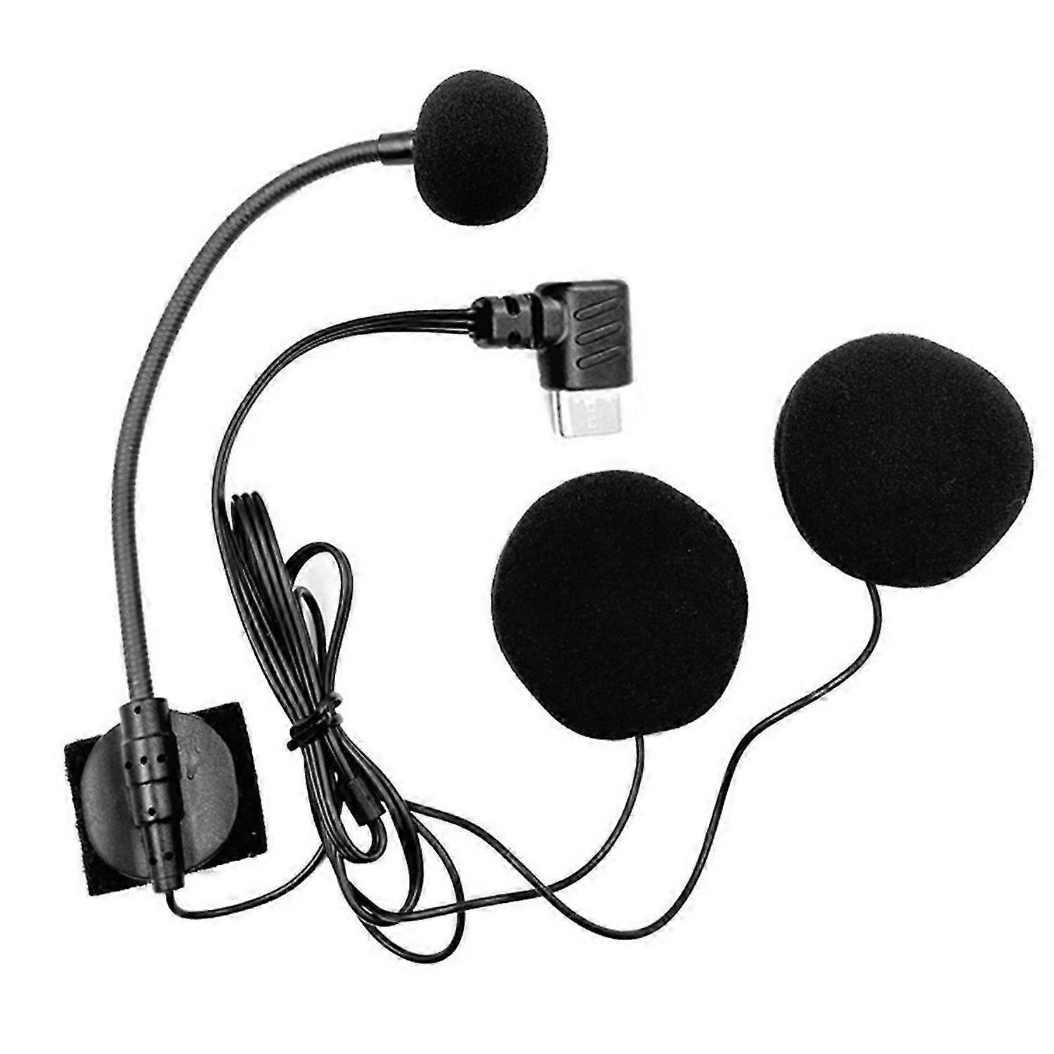 Type-C Earpiece Microphone Speaker for Motorcycle for Half-Mask Helmets