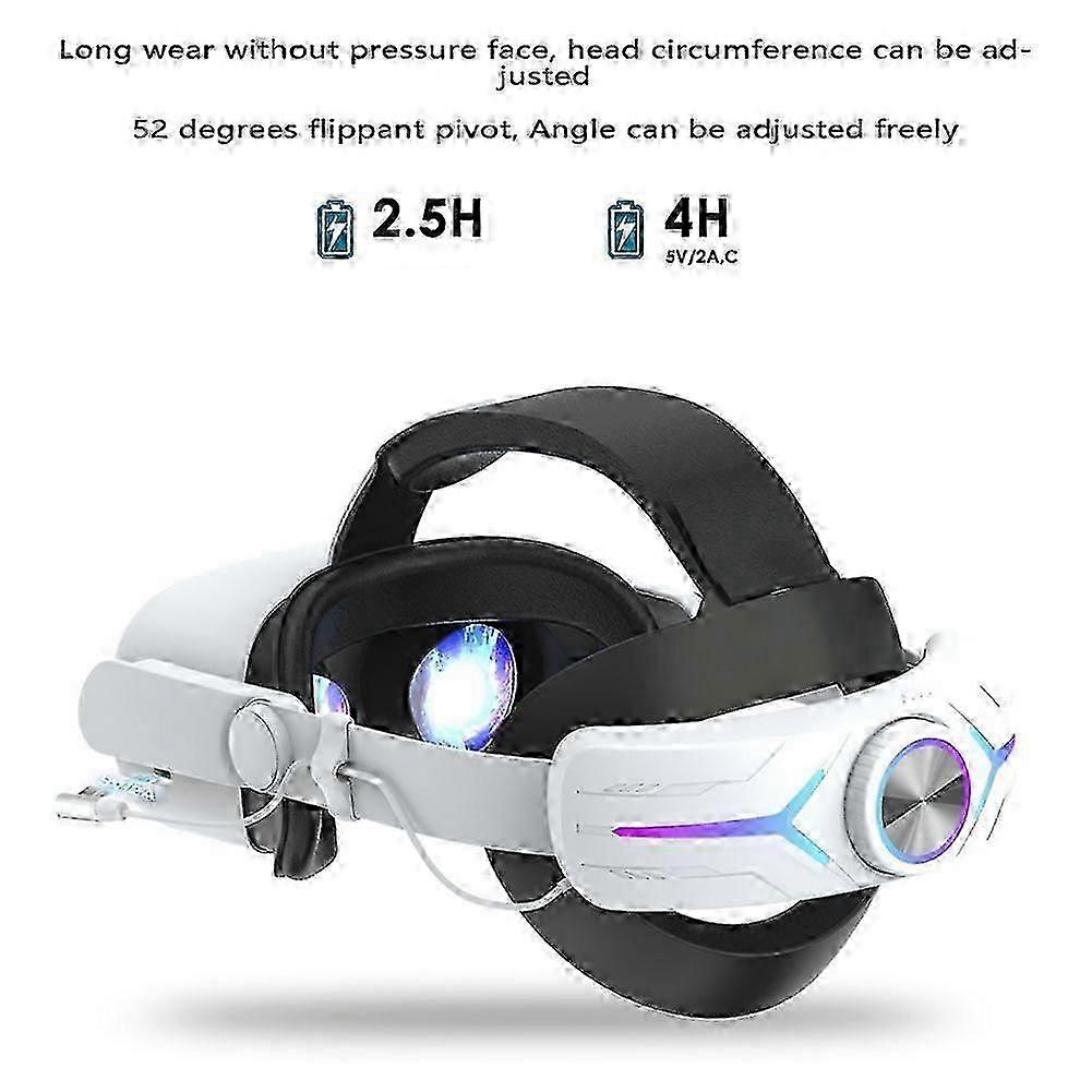 Suitable for Head Strap with 8000Mah Battery Oculus Quest 2 Extend Playtime Adjustable Elite Strap VR Replace-jc
