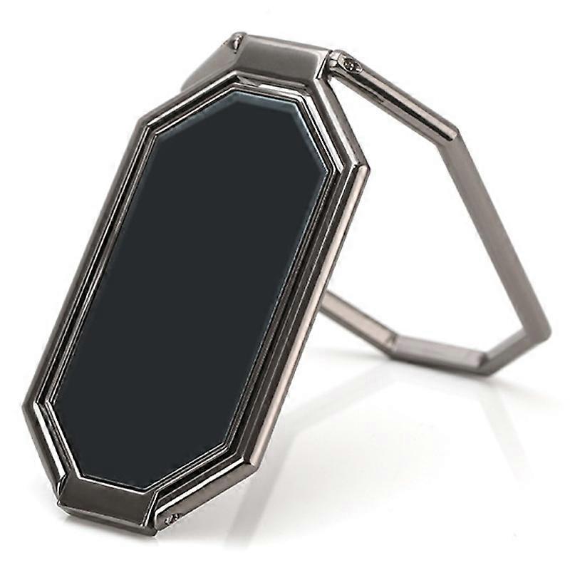 360 Degree Rotation Finger Ring Kickstand Foldable Bracket for Mobile Phone/Tablet - Cool Black