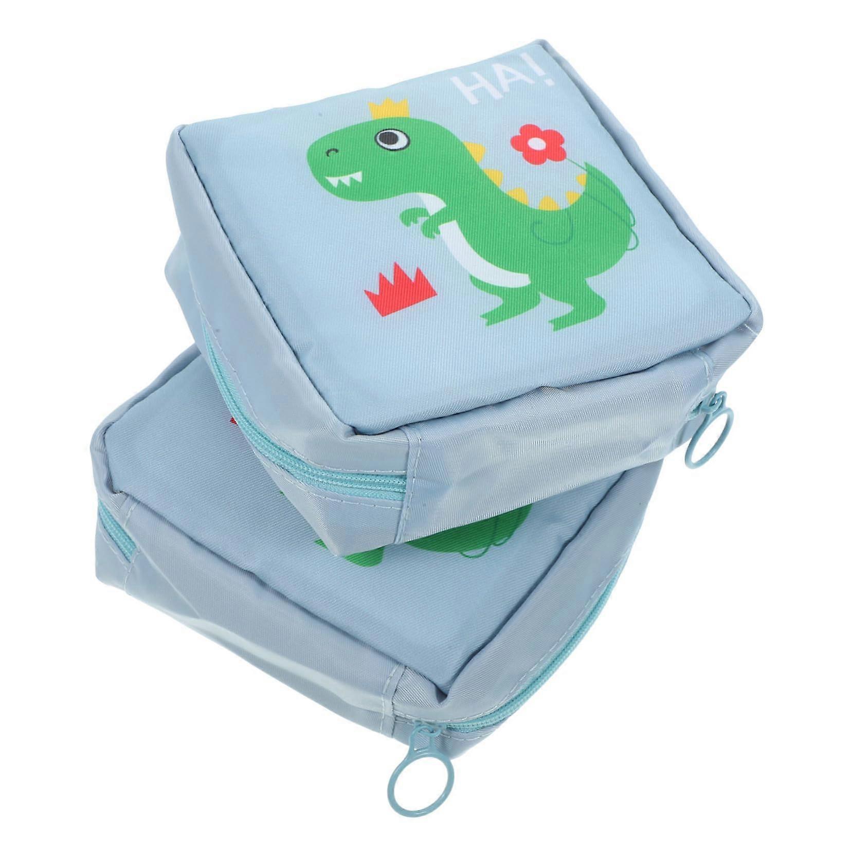 Portable Period Pouch 2 Pack Compact Sanitary Napkin Bag With Zipper For Menstrual Pad Storage School And Travel