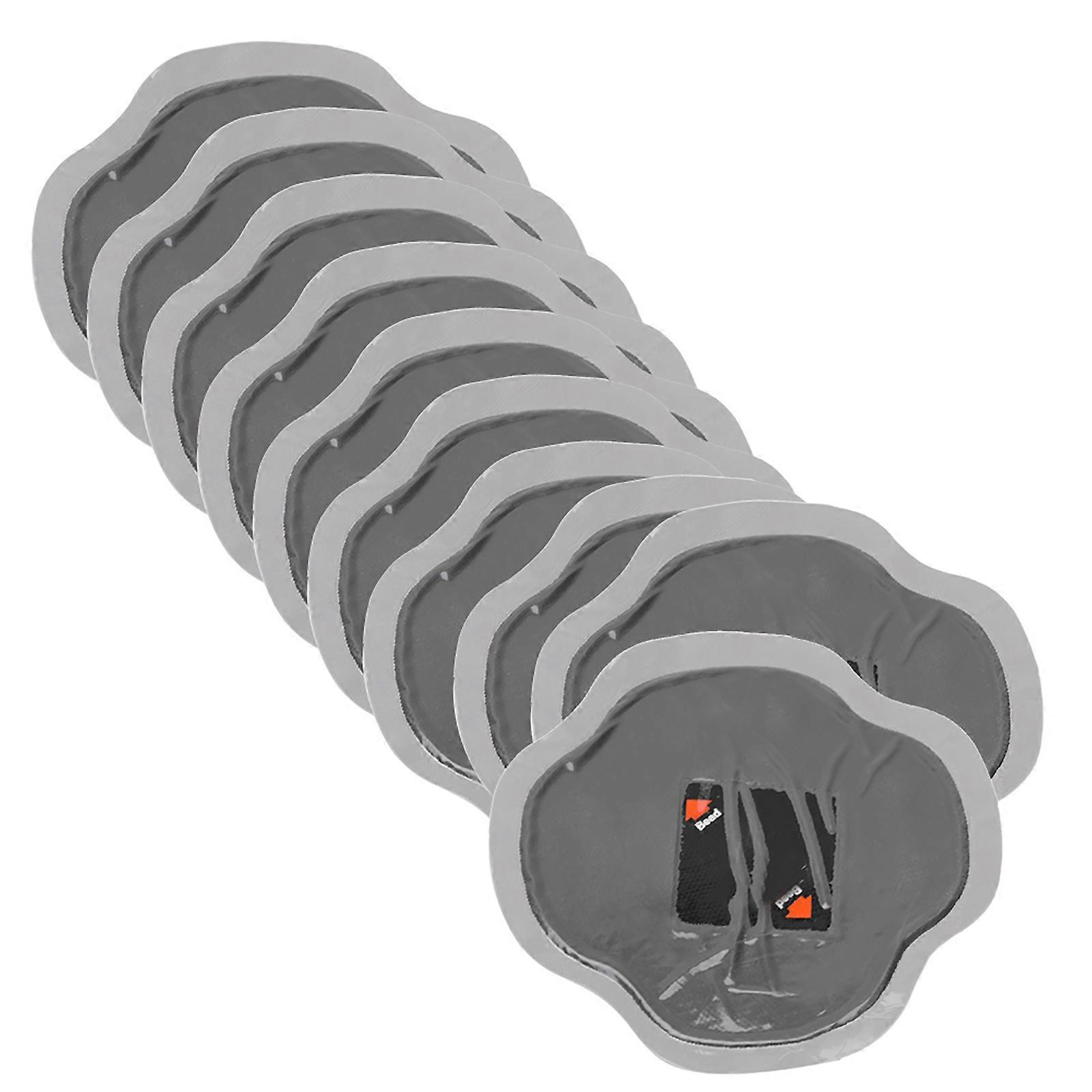 Lot de 10 patchs de réparation de crevaison pour pneus de voiture en caoutchouc naturel, 115 mm, patchs à froid, sans chambre à air