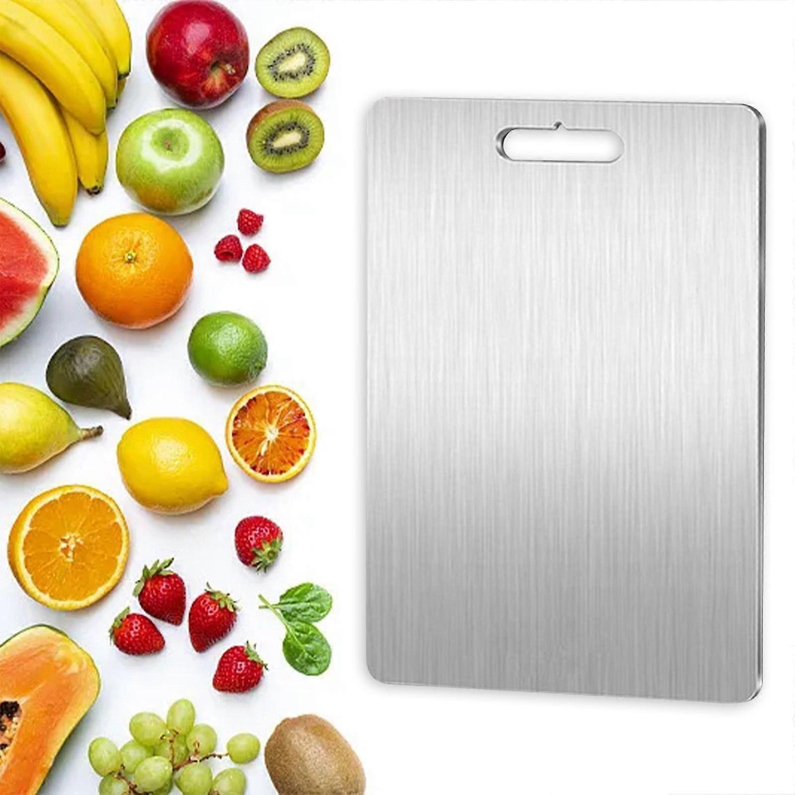 syligr Titanium Cutting Boards, 100% Pure Titanium, Double-Sided Food Grade, Compatible with Kitchen Use for Meat, Fruit & Vegetable