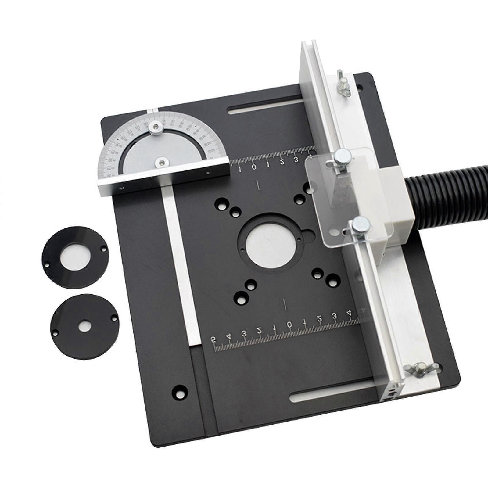 Router Table Insert Plate Heavy Duty Woodworking Router Table Mounting Plate A with Backer Ruler
