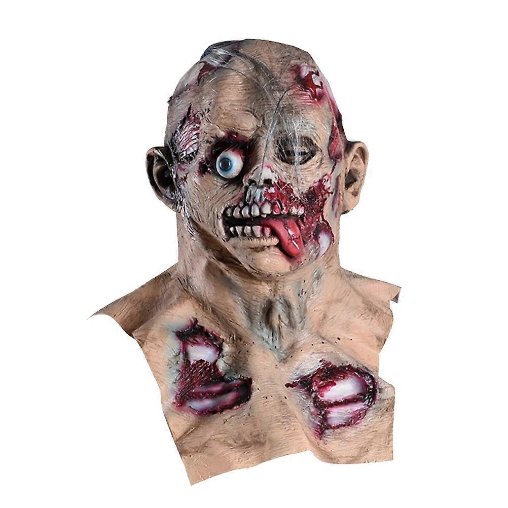 Eyeball Tongue Mask Scare Performance Costume For Halloween Parties Medium Size 1Pcs