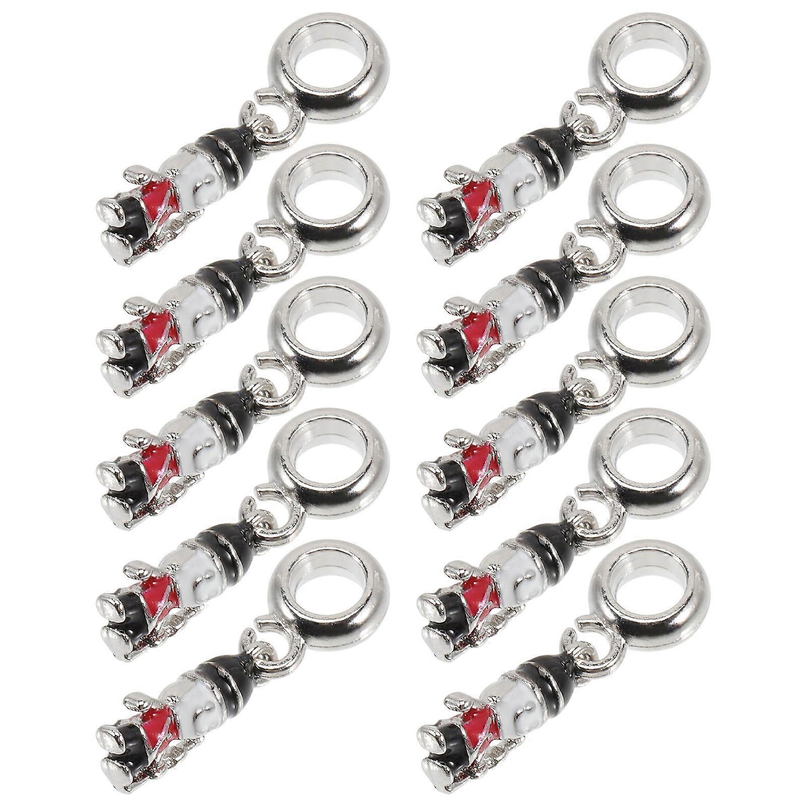 Creative Nutcracker Keychain Charms With Smooth Durable Texture For Handmade Projects 40 Pcs Multi Colored Pendant Supplies