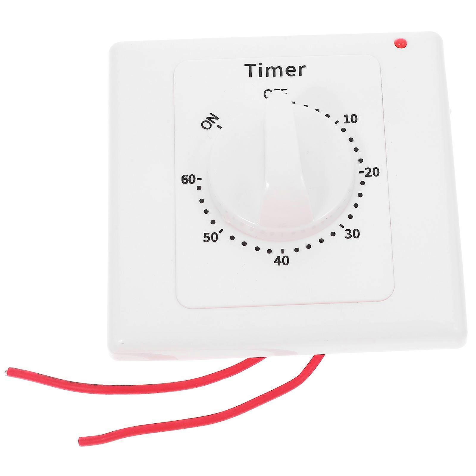 Energy Saving Mechanical Timer Switch With Multiple Time Settings For Electrical Appliances 3Pcs Indoor Use White Color
