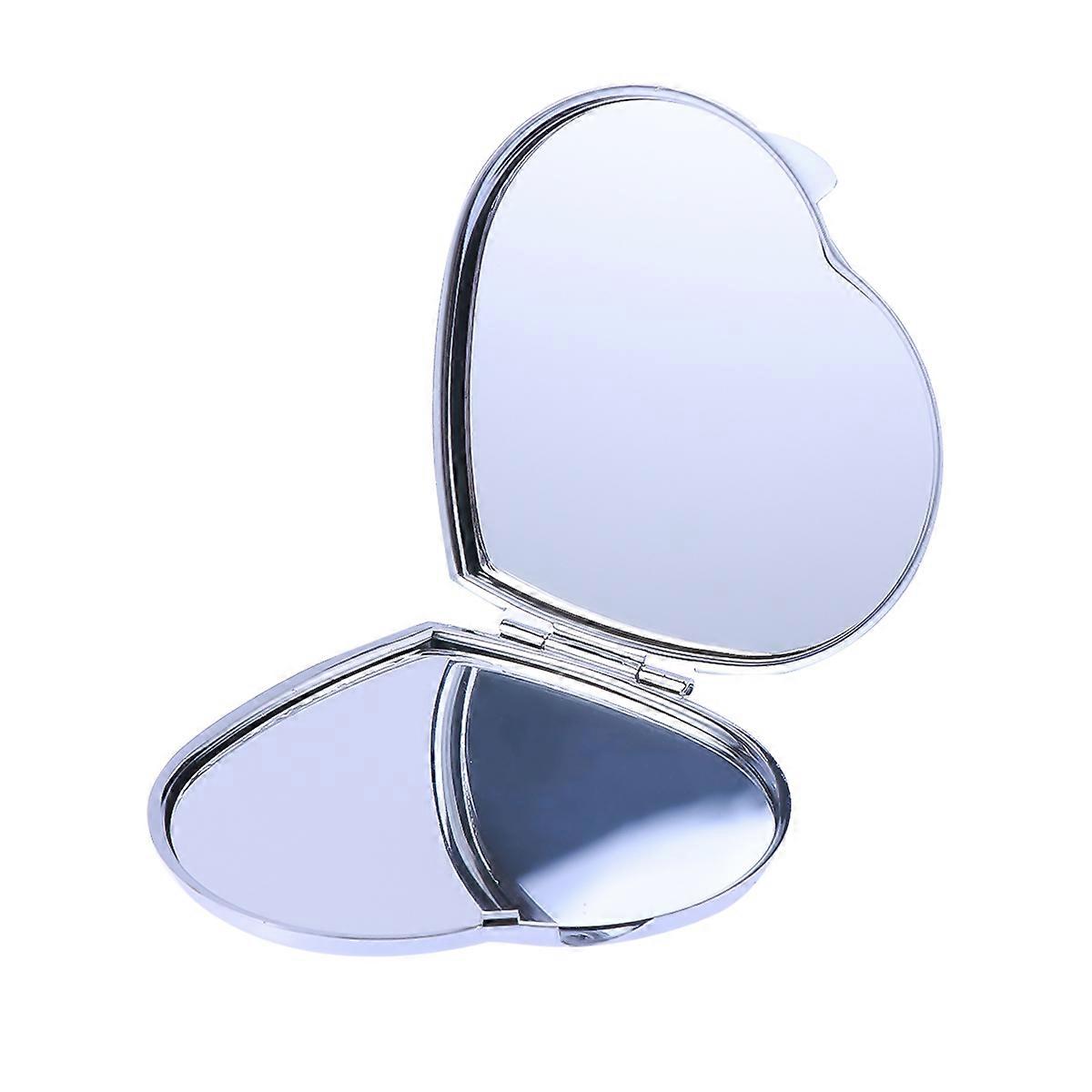 Compact -Shaped Makeup Mirror for Travel 2Pcs Portable Folding
