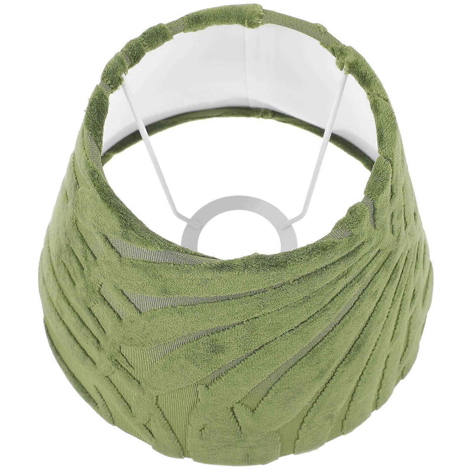 Plush Cloth Lamp Shade Green for Desk Lamp Replacement 2Pcs Set