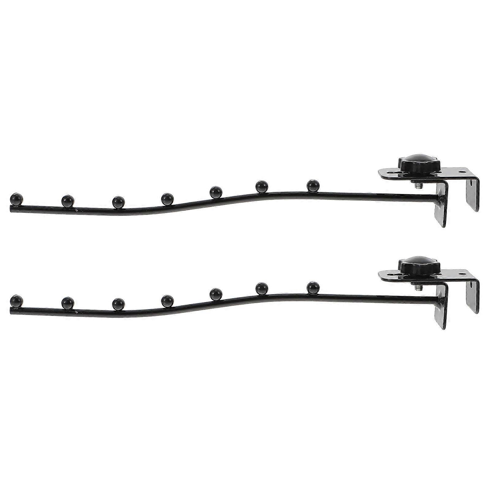 Black Bedside Hanging Clothes Hooks for Home Use 8Pcs Set