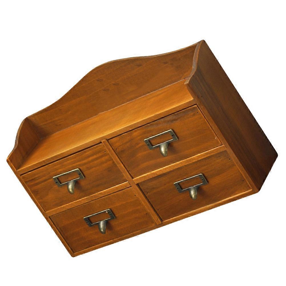 Drawer Type Storage Box for Wooden Jewelry Organizing 2Pcs