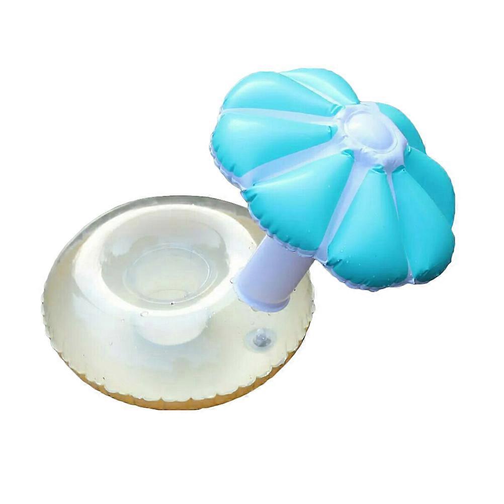 Inflatable Coasters Floating Drink Holder for 2Pcs Sky-Blue Mushroom Coasters