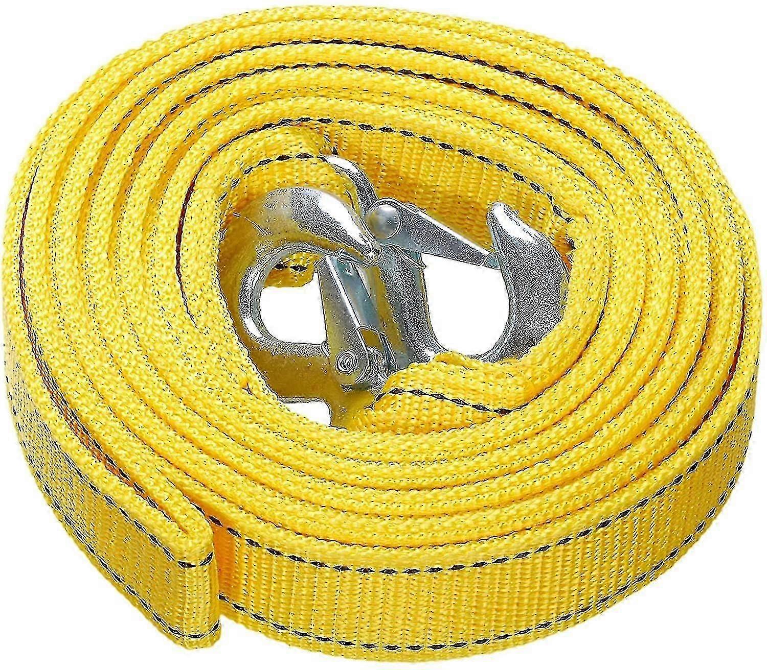 Heavy Duty Tow Strap with Safety Hooks - 4 Meter Long 5 Ton Capacity