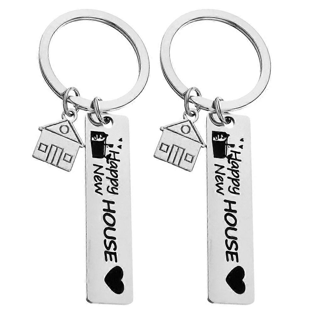 Housewarming Keychains Silver Key Holder for Hanging Keys 6Pcs