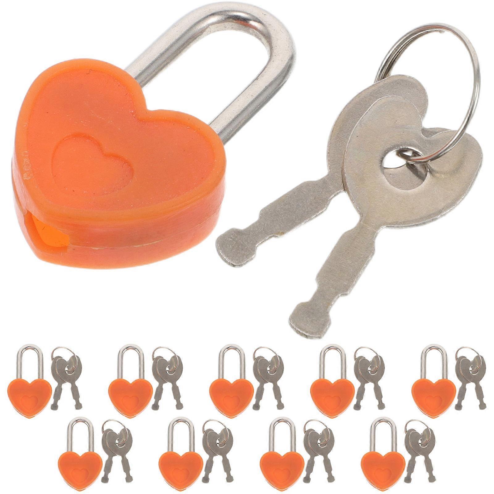 Mini Heart Lock with Key for Treasure Chest Security 50Sets
