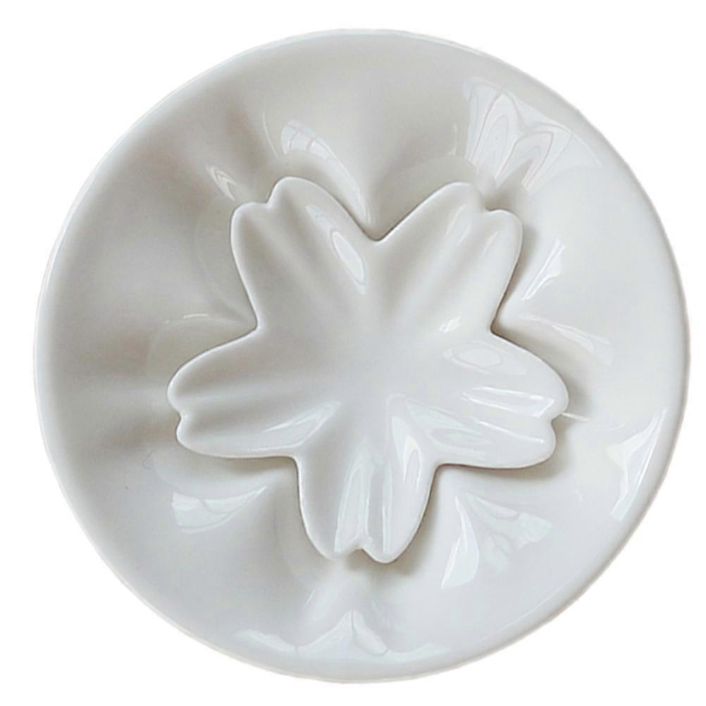 Practical Ceramic Condiment Plate and Cutlery Rack for Home 2Pcs Set