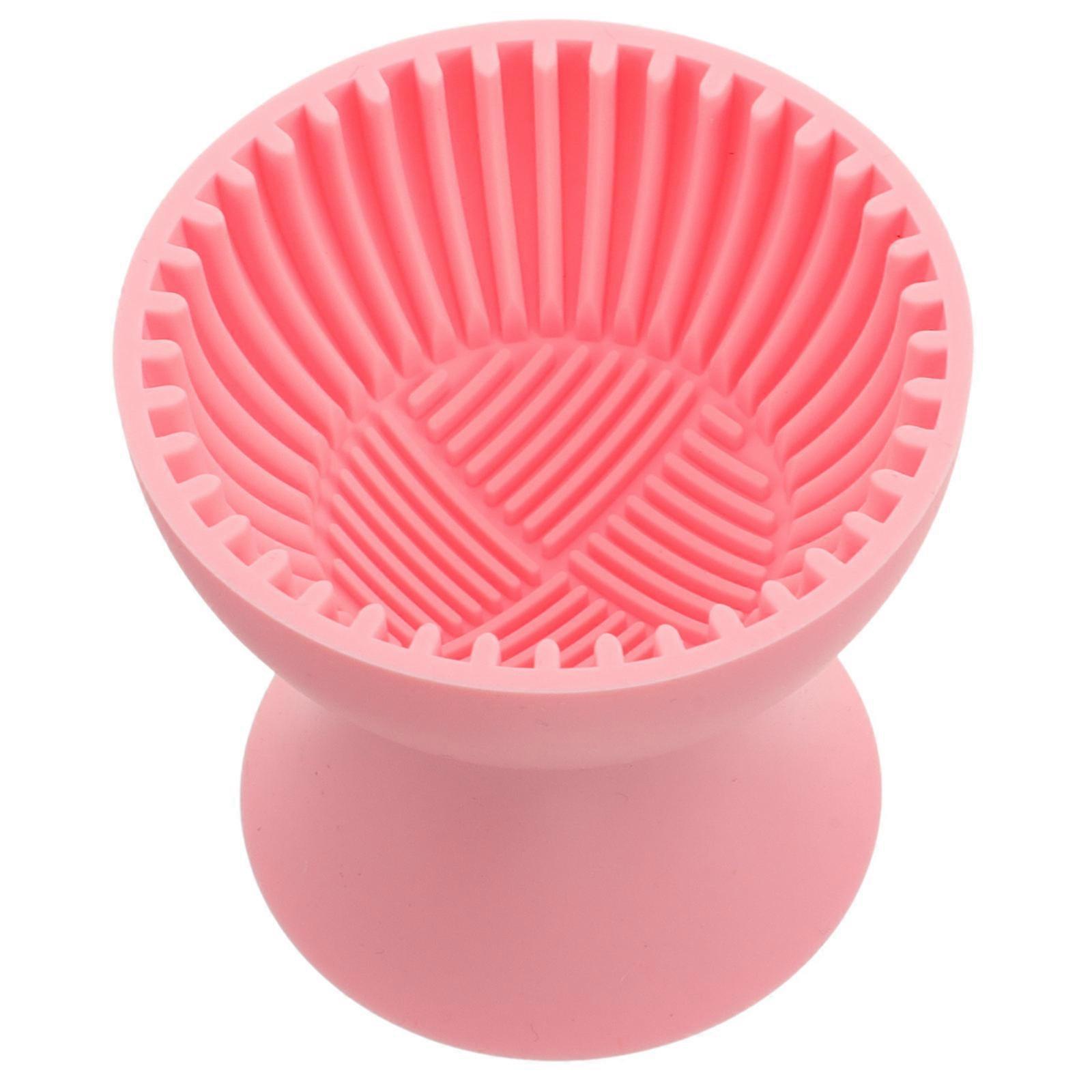 Pink Silicone Makeup Brush Cleaner Makeup Brush Cleaner for 3Pcs Practical Use