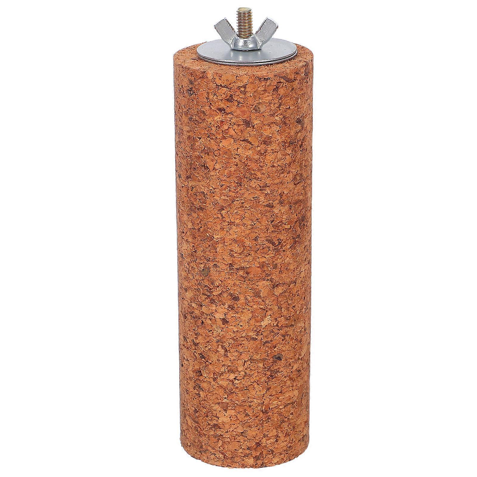 Perch Stand For Chewing Activity Claw Care Light Brown Durable Design 1Pcs