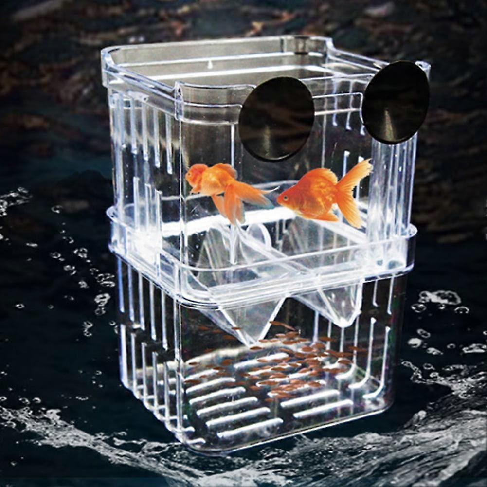 Bobasndm Fish Breeding Box, Fish Isolation Box with Suction Cups, Aquarium Acclimation Incubator for Baby Fish, Shrimp, Clownfish and Guppy