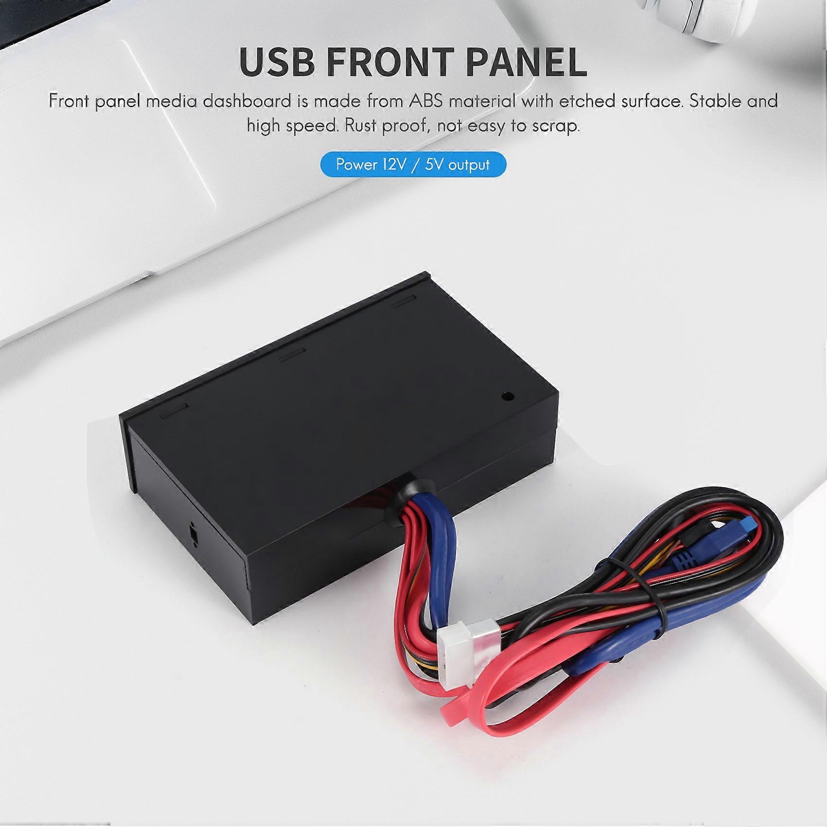 5.25" Media Dashboard Card Reader USB 2.0 3.0 20 pin e-SATA Front